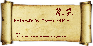 Moltsán Fortunát névjegykártya
